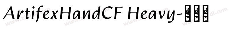 ArtifexHandCF Heavy字体转换